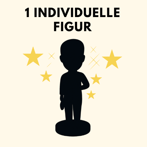 Handgemachte Wackelkopffigur mit individuellem Gesicht und Körper (1 Person)