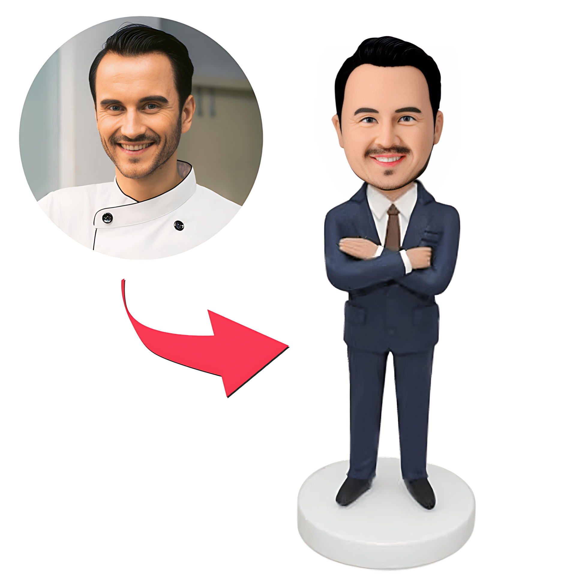 Der wackelnde Chef – personalisierte Figur mit deinem Gesicht