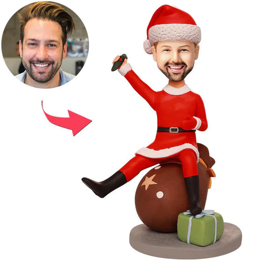 🎅Wackelkopffigur - Weihnachtsman mit Geschenken
