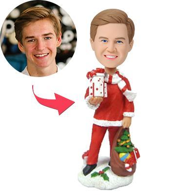 🎅Wackelkopffigur Weihnachten - Santa`s Helfer