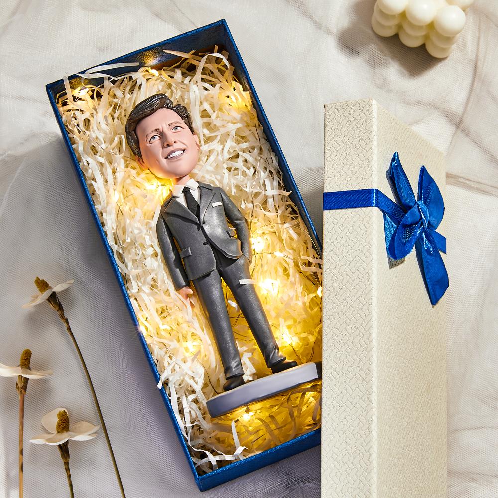 🎅Wackelkopffigur - Weihnachtsman mit Geschenken