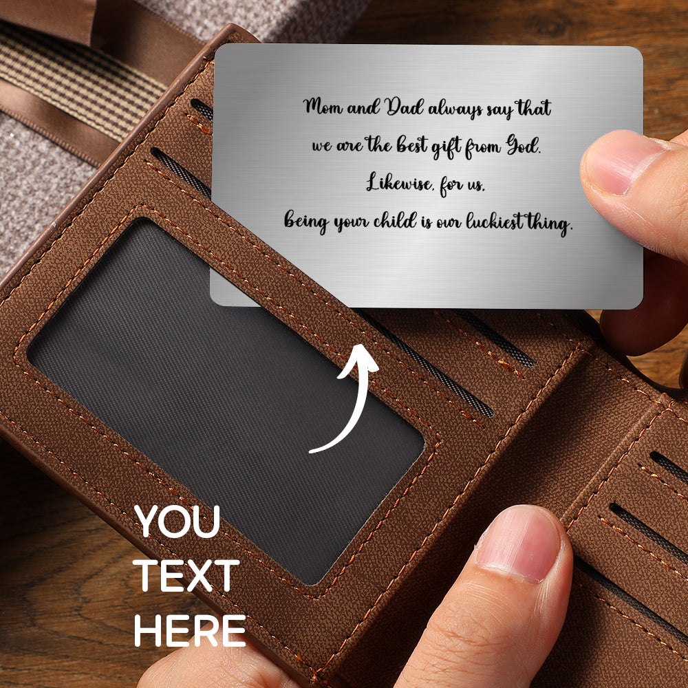 Personalisierte Edelstahl-Wallet-Karte – Ein besonderes Erinnerungsstück für dein Event