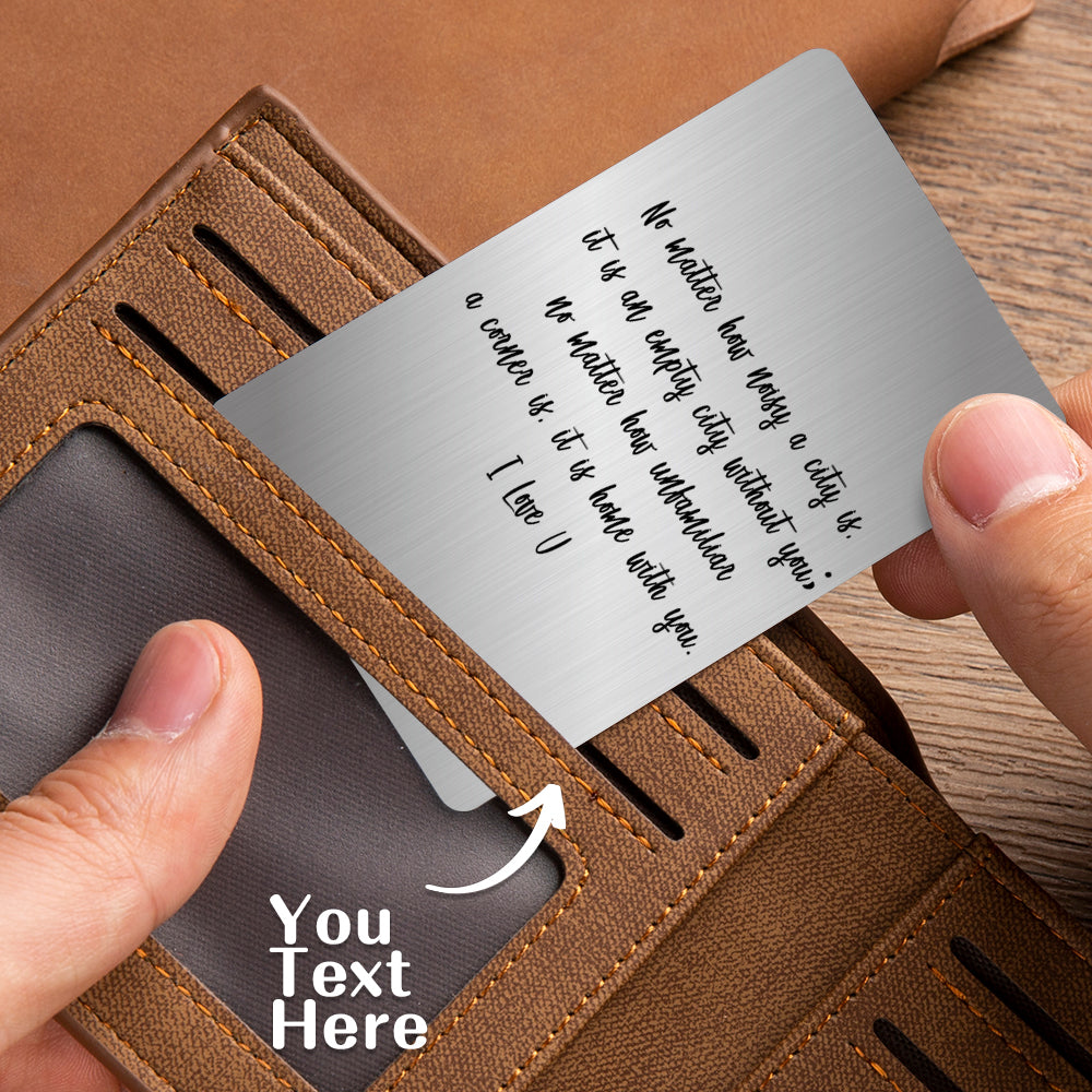 Personalisierte Edelstahl-Wallet-Karte – Ein besonderes Erinnerungsstück für dein Event