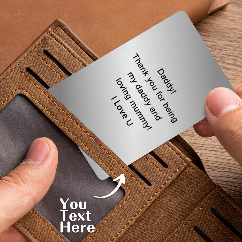 Personalisierte Edelstahl-Wallet-Karte – Ein besonderes Erinnerungsstück für dein Event